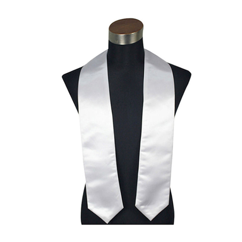 Sublimation Graduation Stole White Satin – P&S Blanks,LLC